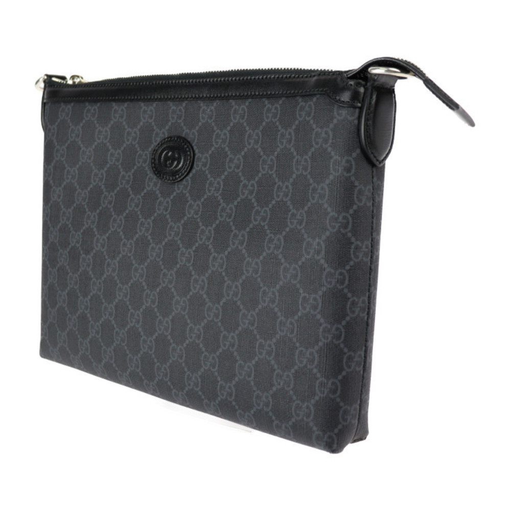 Gucci Messenger Interlocking G Shoulder Gray Black - image 2